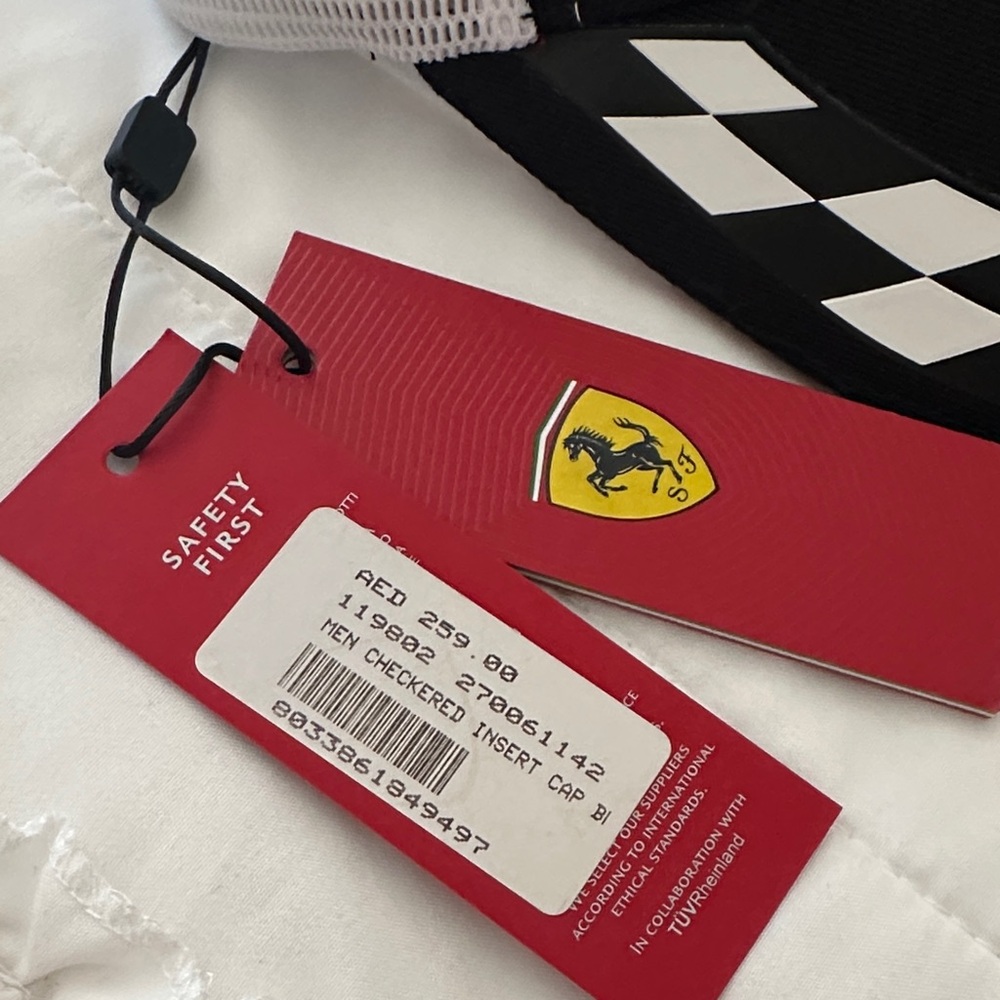 Ferrari Black and White Racing Cap - Picture 2 of 5